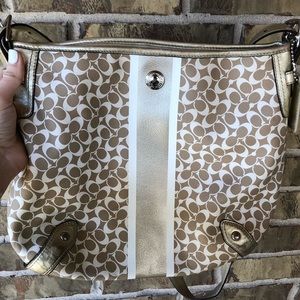 Gold Coach Crossbody Purse